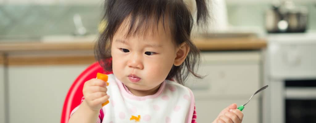 Practice feeding the baby on demand instead of straining the baby to eat