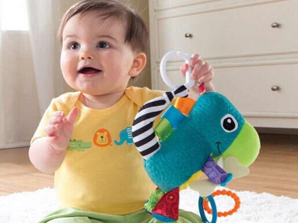 Jeu pour bébés de 0 à 12 mois: danse des dinosaures