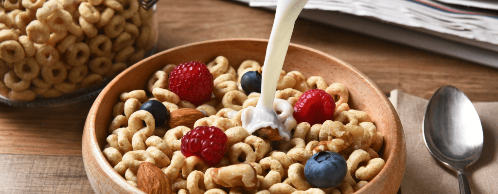 Menu speciale di cereali per bambini