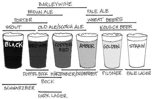 Evaluación de la apariencia de una cerveza vertida