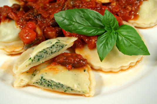 菠菜餛飩 (Ravioli di Spinaci)